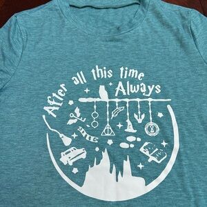 Harry Potter Hogwarts Severus Snape Always Quote Owl Castle Tee Shirt Adult Med